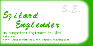 szilard englender business card